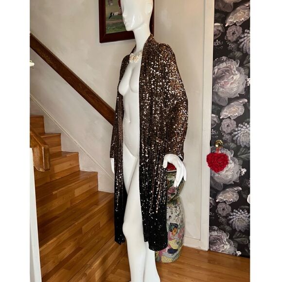 Anthropologie BB Dakota Dulcinea Sequined Duster Jacket - Picture 4 of 6